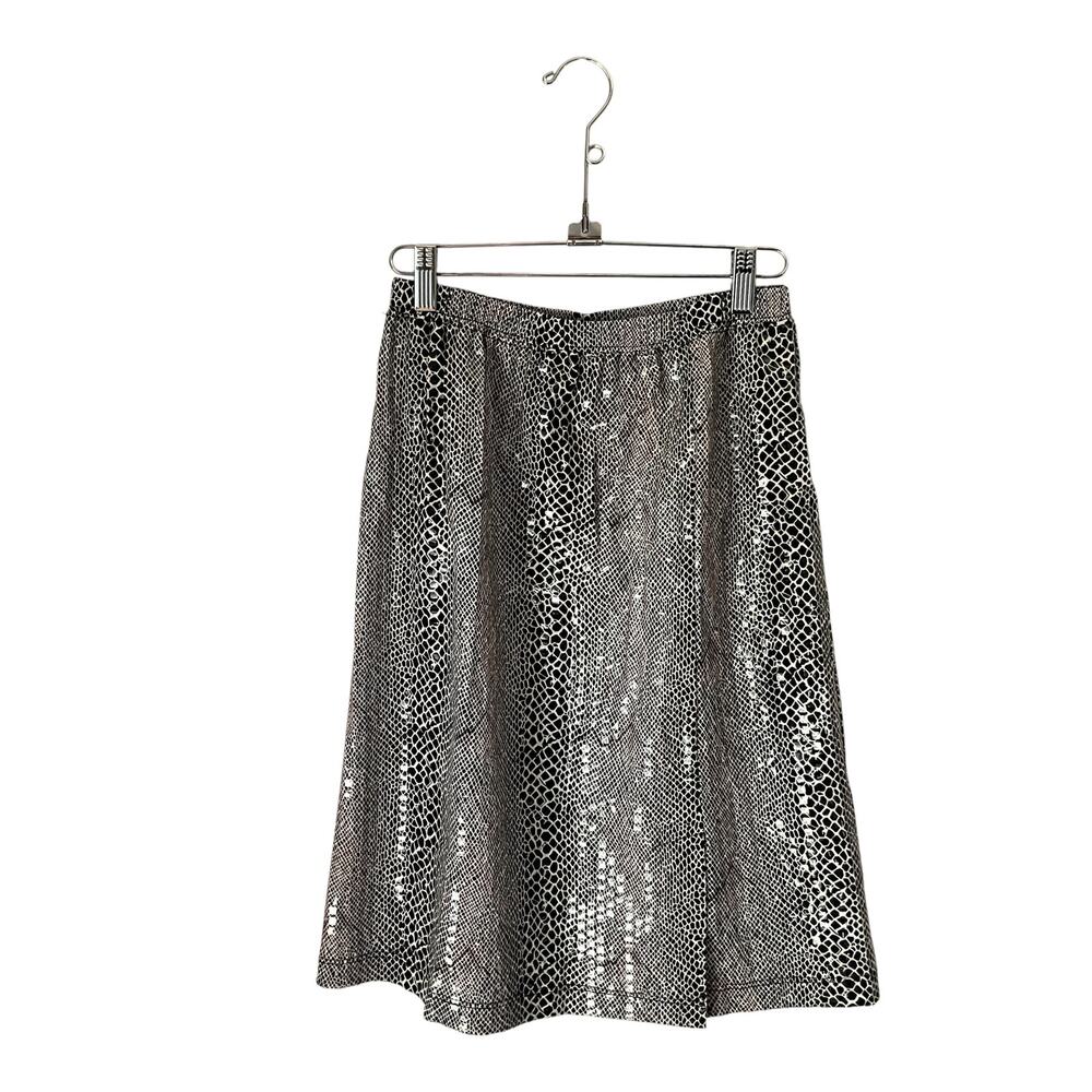 Simonton Says Two-Color Snake Print Skirt: Y2K, Modern